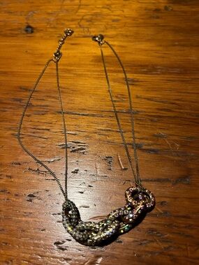 J. Crew Multicolor Rhinestone Chain-Link Necklace